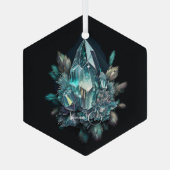 Creëer Uw eigen blauwe kristallen Glas Ornament (Achterkant)