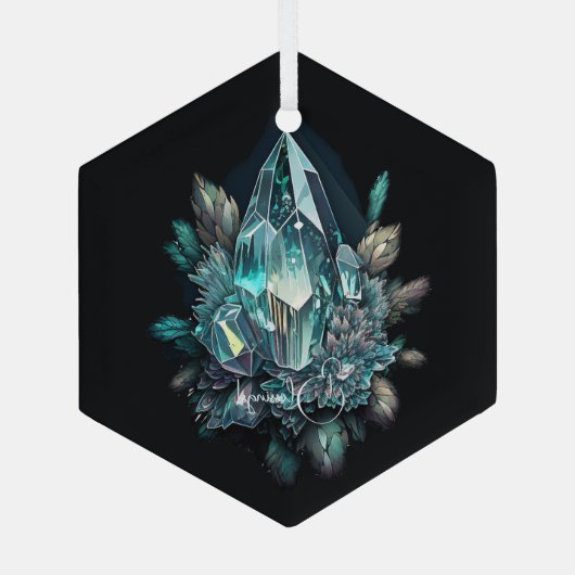 Creëer Uw eigen blauwe kristallen Glas Ornament (Achterkant)