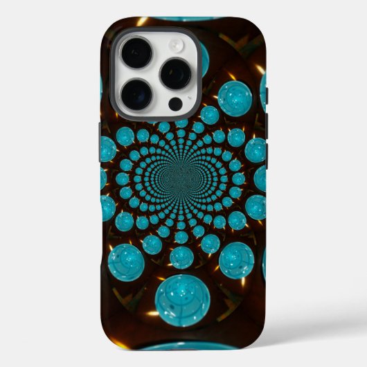 Creëer Uw eigen blauwe lampjes Kaleidoscoop Case-Mate iPhone Case (Achterkant)