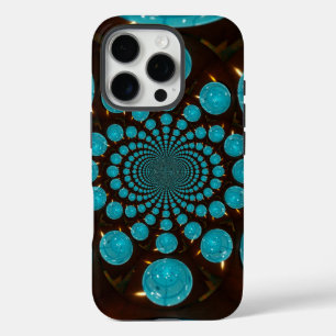 Creëer Uw eigen blauwe lampjes Kaleidoscoop iPhone 16 Pro Hoesje