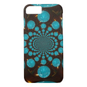 Creëer Uw eigen blauwe lampjes Kaleidoscoop Case-Mate iPhone Case (Achterkant)