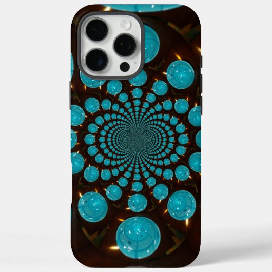 Creëer Uw eigen blauwe lampjes Kaleidoscoop Case-Mate iPhone Case (Achterkant)