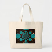 Creëer Uw eigen blauwe lampjes Kaleidoscoop Grote Tote Bag (Voorkant)