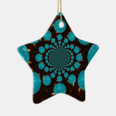 Creëer Uw eigen blauwe lampjes Kaleidoscoop Keramisch Ornament (Rechts)
