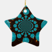 Creëer Uw eigen blauwe lampjes Kaleidoscoop Keramisch Ornament (Voorkant)