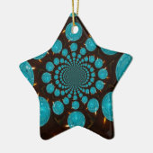 Creëer Uw eigen blauwe lampjes Kaleidoscoop Keramisch Ornament (Links)