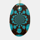 Creëer Uw eigen blauwe lampjes Kaleidoscoop Keramisch Ornament (Links)