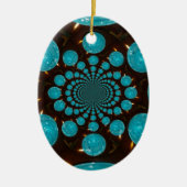 Creëer Uw eigen blauwe lampjes Kaleidoscoop Keramisch Ornament (Voorkant)