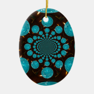Creëer Uw eigen blauwe lampjes Kaleidoscoop Keramisch Ornament