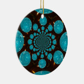 Creëer Uw eigen blauwe lampjes Kaleidoscoop Keramisch Ornament (Rechts)