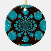 Creëer Uw eigen blauwe lampjes Kaleidoscoop Keramisch Ornament (Voorkant)
