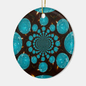 Creëer Uw eigen blauwe lampjes Kaleidoscoop Keramisch Ornament (Links)