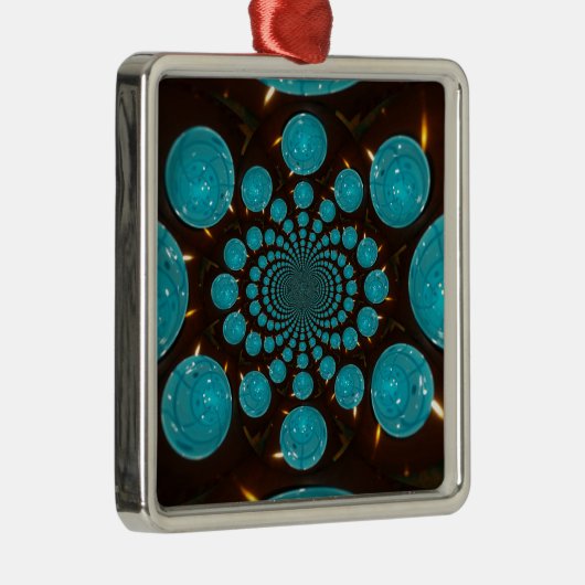 Creëer Uw eigen blauwe lampjes Kaleidoscoop Metalen Ornament (Rechts)