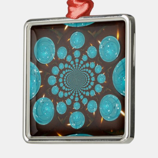 Creëer Uw eigen blauwe lampjes Kaleidoscoop Metalen Ornament (Links)