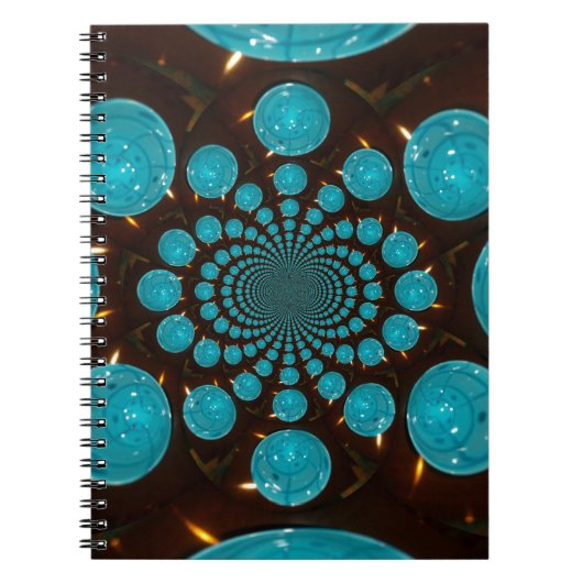 Creëer Uw eigen blauwe lampjes Kaleidoscoop Notitieboek (Voorkant)