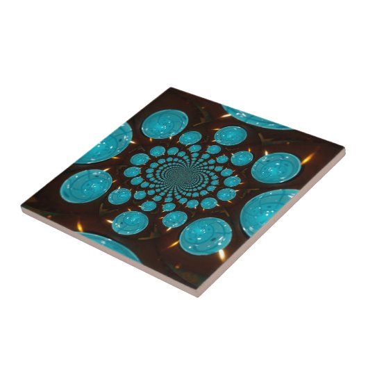 Creëer Uw eigen blauwe lampjes Kaleidoscoop Tegeltje (Zijkant)