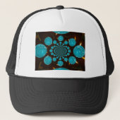 Creëer Uw eigen blauwe lampjes Kaleidoscoop Trucker Pet (Voorkant)