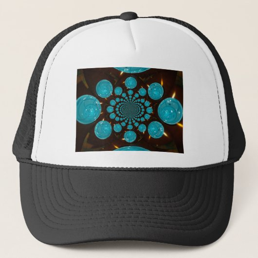 Creëer Uw eigen blauwe lampjes Kaleidoscoop Trucker Pet (Voorkant)