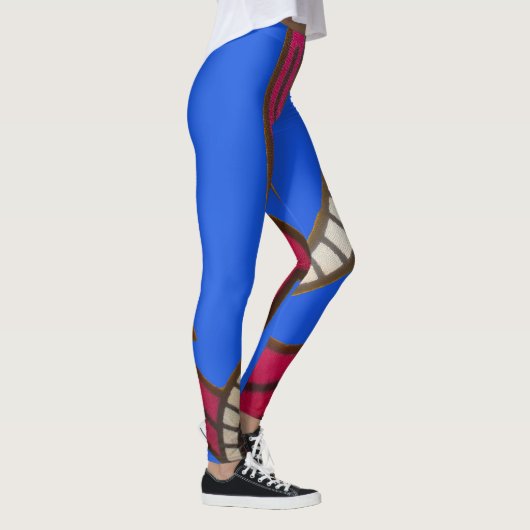 Creëer Uw eigen blauwe nautische nieuwste buitensp Leggings (Rechts)