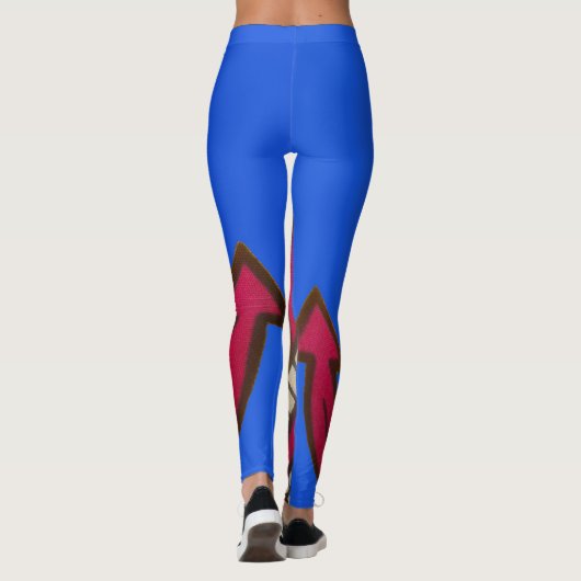 Creëer Uw eigen blauwe nautische nieuwste buitensp Leggings (Achterkant)