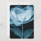 Creëer Uw Eigen Blauwe Röntgenstraal Bloembruiloft Kaart (Achterkant)