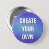 Creëer Uw eigen blauwe Waterverf schilderen Ronde Button 7,6 Cm (Voorkant /achterkant)