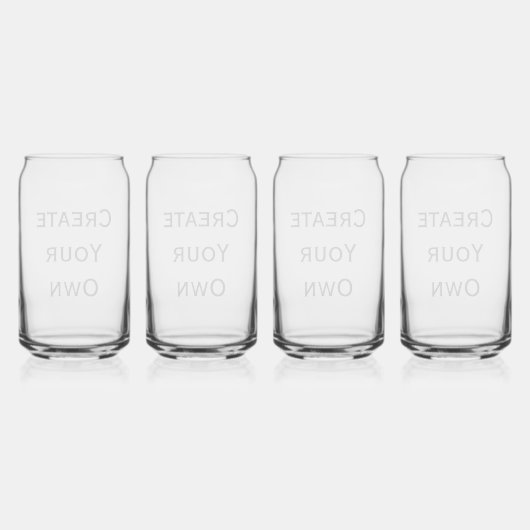 Creëer Uw eigen Blikvorm Glas (Voorkant)