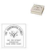 Creëer uw eigen bloemblad familienaam rubberstempel (Gestempeld)