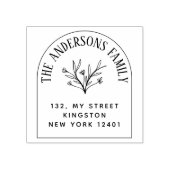 Creëer uw eigen bloemblad familienaam rubberstempel (Afrduk)