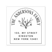 Creëer uw eigen bloemblad familienaam  zelfinktende stempel (Design)