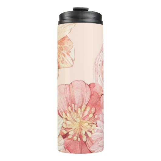 Creëer Uw eigen  Bloemen Thermosbeker (Voorkant)