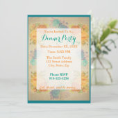 Creëer Uw eigen bloemendiner feestuitnodiging Kaart (Staand voorkant)