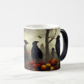Creëer Uw eigen bloemengotische kraaien Magische Mok (Voorkant rechts)