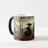 Creëer Uw eigen bloemengotische kraaien Magische Mok (Voorkant links)