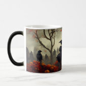 Creëer Uw eigen bloemengotische kraaien Magische Mok (Links)