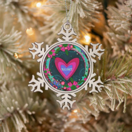 Creëer uw eigen bloemeninspiratie tin sneeuwvlok ornament