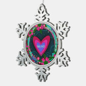 Creëer uw eigen bloemeninspiratie tin sneeuwvlok ornament (Rechts)