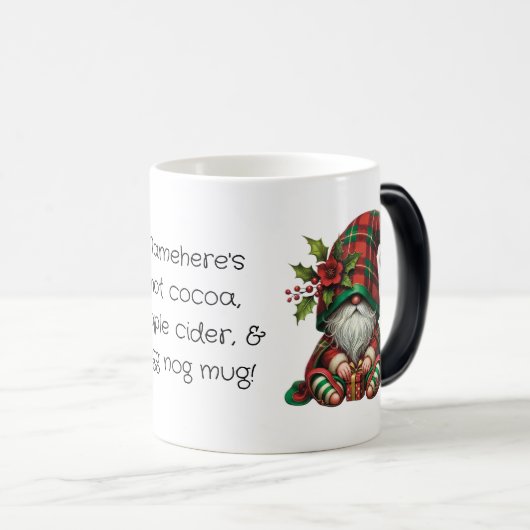 Creëer uw eigen bloemenkerst geplakt gnoom bel magische mok (Voorkant rechts)