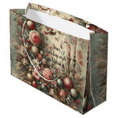 Creëer uw eigen  bloemenkerst groot cadeauzakje (Achterkant Gekanteld)