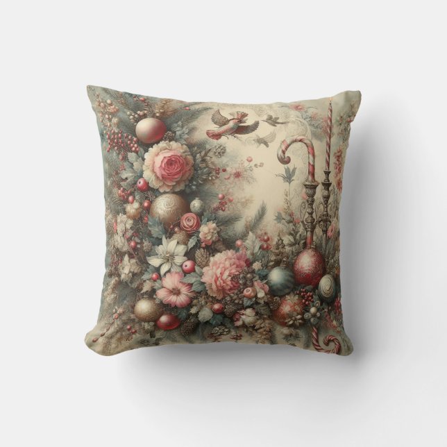 Creëer uw eigen  bloemenkerst kussen (Voorkant)