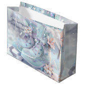 Creëer uw eigen bloemenkerst Schaatsen Groot Cadeauzakje (Voorkant Gekanteld)