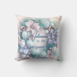 Creëer uw eigen bloemenkerstkrans pastel kussen