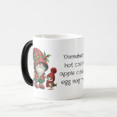 Creëer uw eigen bloemenkerstplaid kaboutervogel magische mok (Voorkant links)