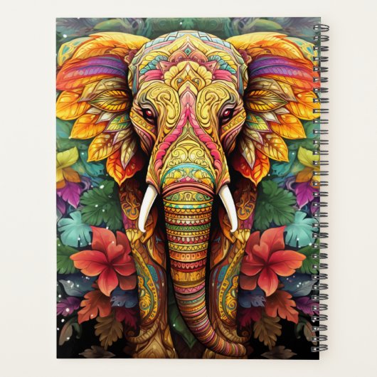 Creëer Uw eigen bloemenolifant Oerwoud Planner (Achterkant)