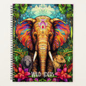 Creëer Uw eigen bloemenstamolifant Planner (Voorkant)