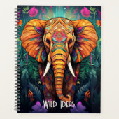 Creëer Uw eigen bloemenstamolifant Planner (Voorkant)