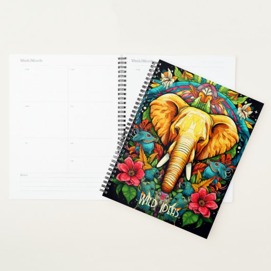 Creëer Uw eigen bloemige olifant Totem Dier Planner (Display)