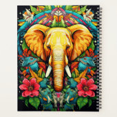 Creëer Uw eigen bloemige olifant Totem Dier Planner (Achterkant)