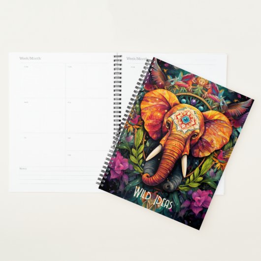 Creëer Uw eigen bloemige olifant Totem Dier Planner (Display)
