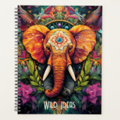 Creëer Uw eigen bloemige olifant Totem Dier Planner (Voorkant)